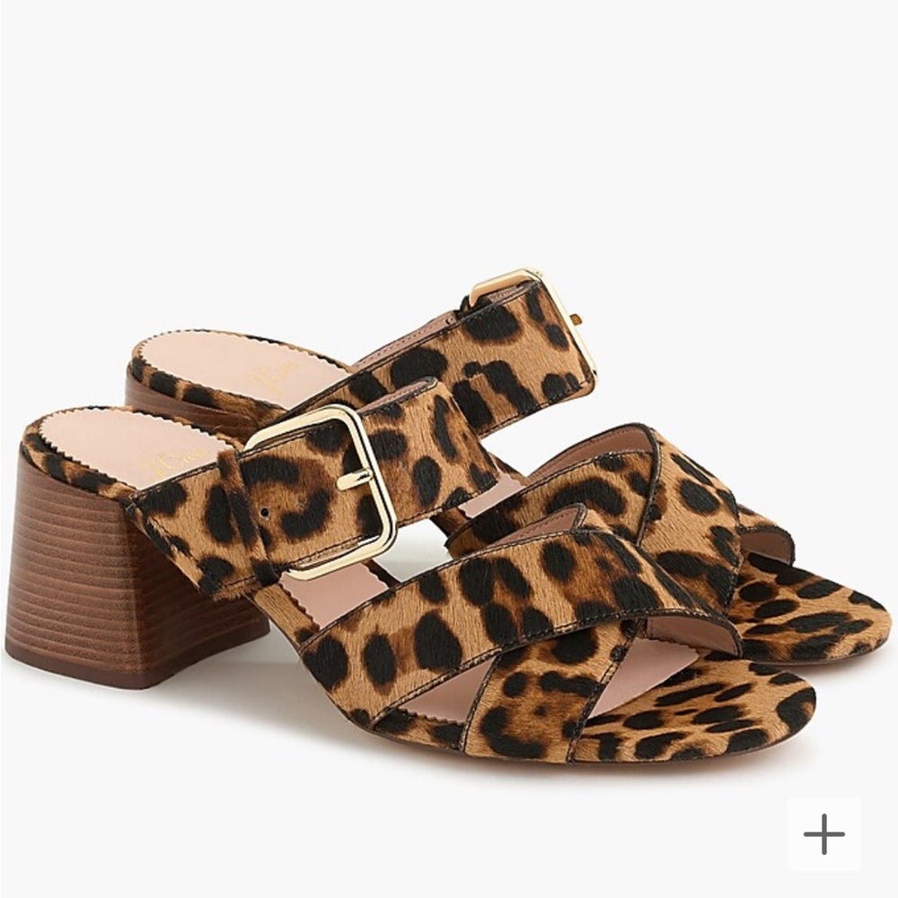 J. Crew penny sandal slide in calf hair size 6